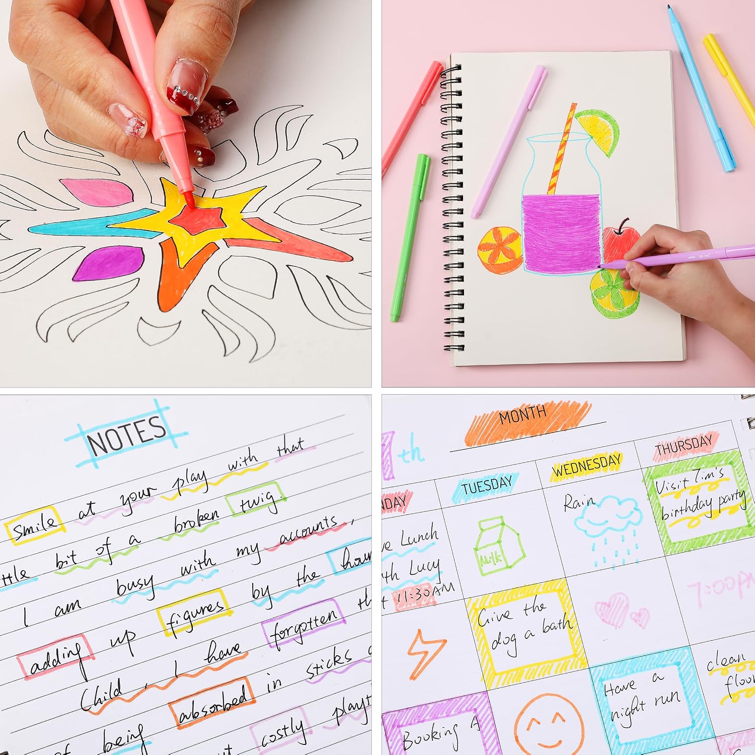 Mr. Pen- Highlighters, 8 Pack, Fine Tip, Pastel Colors, Cute Highlighters - Image 8