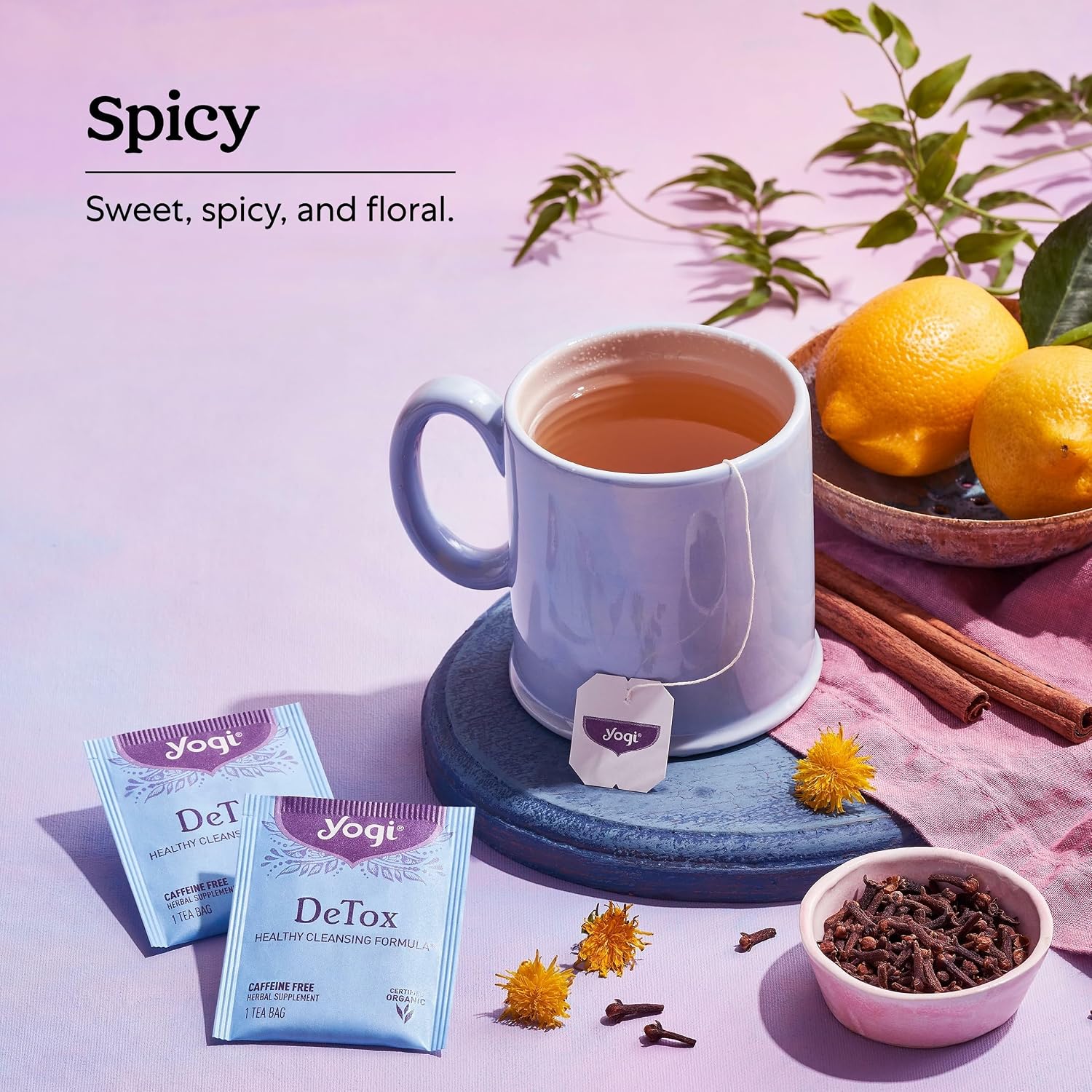 Yogi Tea DeTox Tea - 16 Tea Bags per Pack (6 Packs) - Organic Detox Tea for Digestive & Circulation Support - Includes Burdock, Dandelion, Ginger Root, Black Pepper, Cardamom & Juniper Berry - Image 5