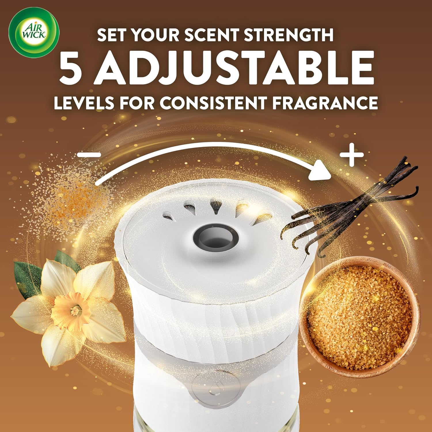 Air Wick Plug in Scented Oil Refill, 5 ct, Brown Sugar and Vanilla, Air Freshener, Essential Oils, Fall Scent, Fall decor - Image 9