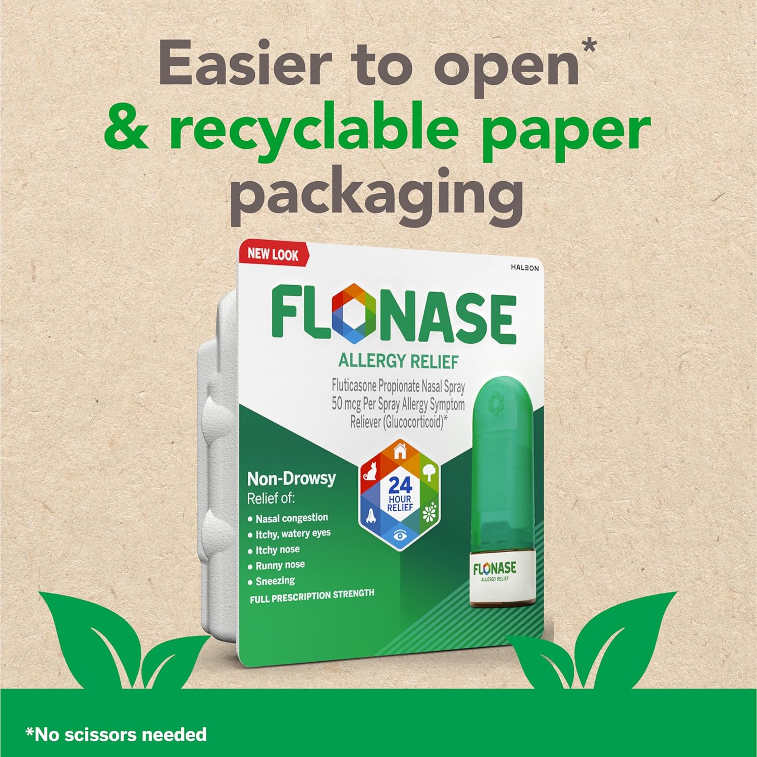 Flonase Allergy Relief Nasal Spray, 24 Hour Non Drowsy Allergy Medicine, Metered Nasal Spray - 72 Sprays - Fall and Seasonal Allergy Relief - Image 6