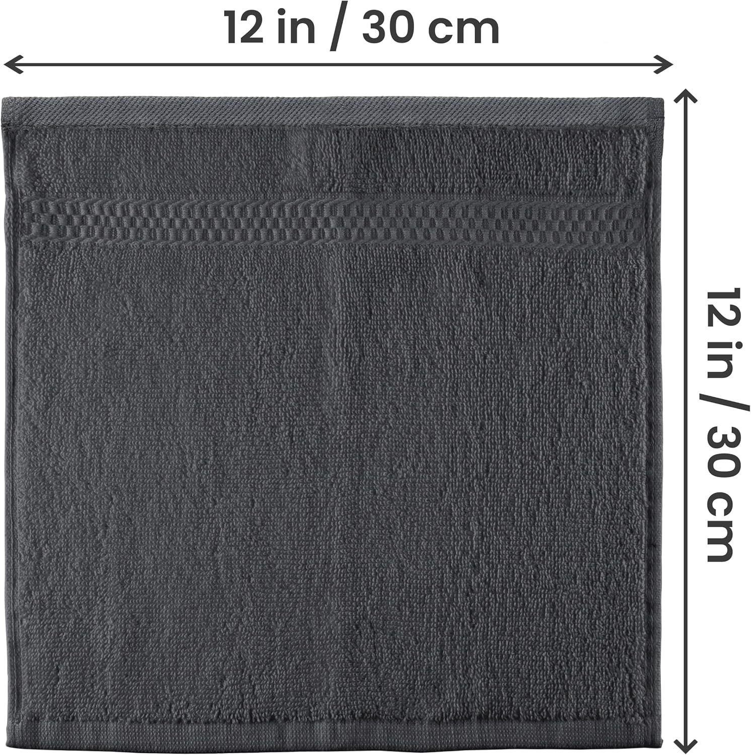 Utopia Towels 12 Pack Premium Wash Cloths Set, 12 by 12 Inches, 100% Cotton Ring Spun, Highly Absorbent and Soft Feel Essential Washcloths for Bathroom, Spa, Gym, and Face, Grey - Image 2