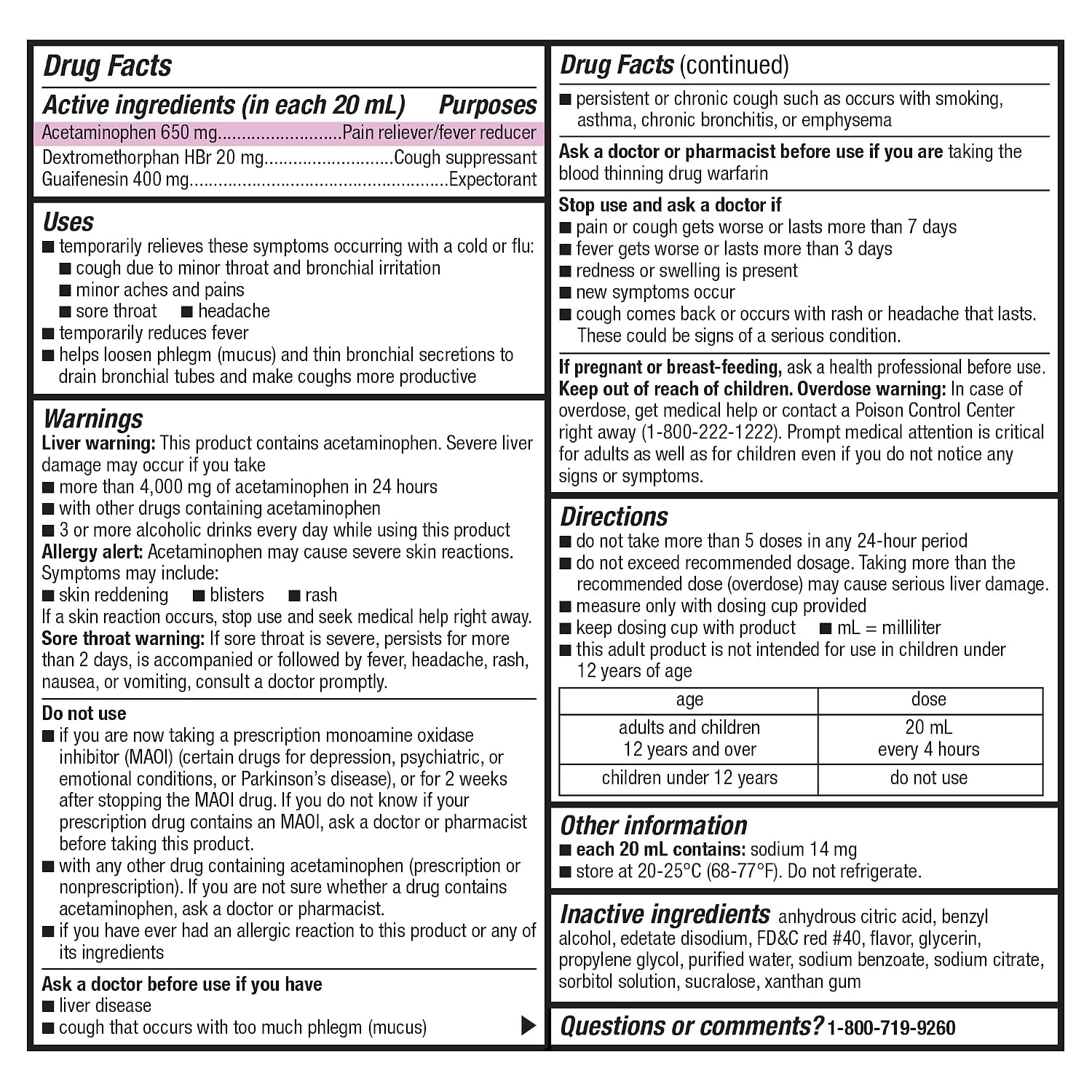 GoodSense Tussin Severe CF Max Multi-Symptom Cough, Cold and Flu, Raspberry Flavor, Cough Medicine, 8 Ounces - Image 4