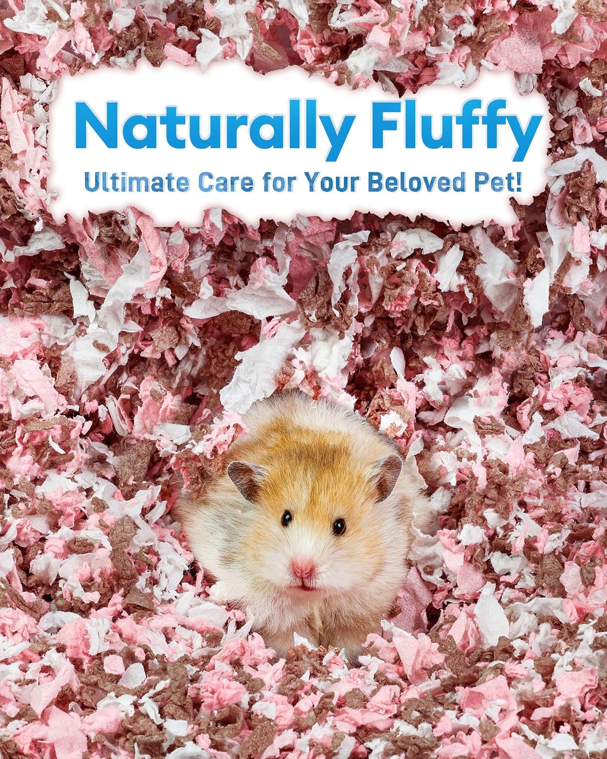 BUCATSTATE Hamster Bedding 15L, 99% Dust-Free Guinea Pig Paper Bedding Odor Control Paper Bedding, Cozy Small Animal Bedding for Rabbit Rat Syrian Dwarf Hamsters Gerbils (Blossom) - Image 6