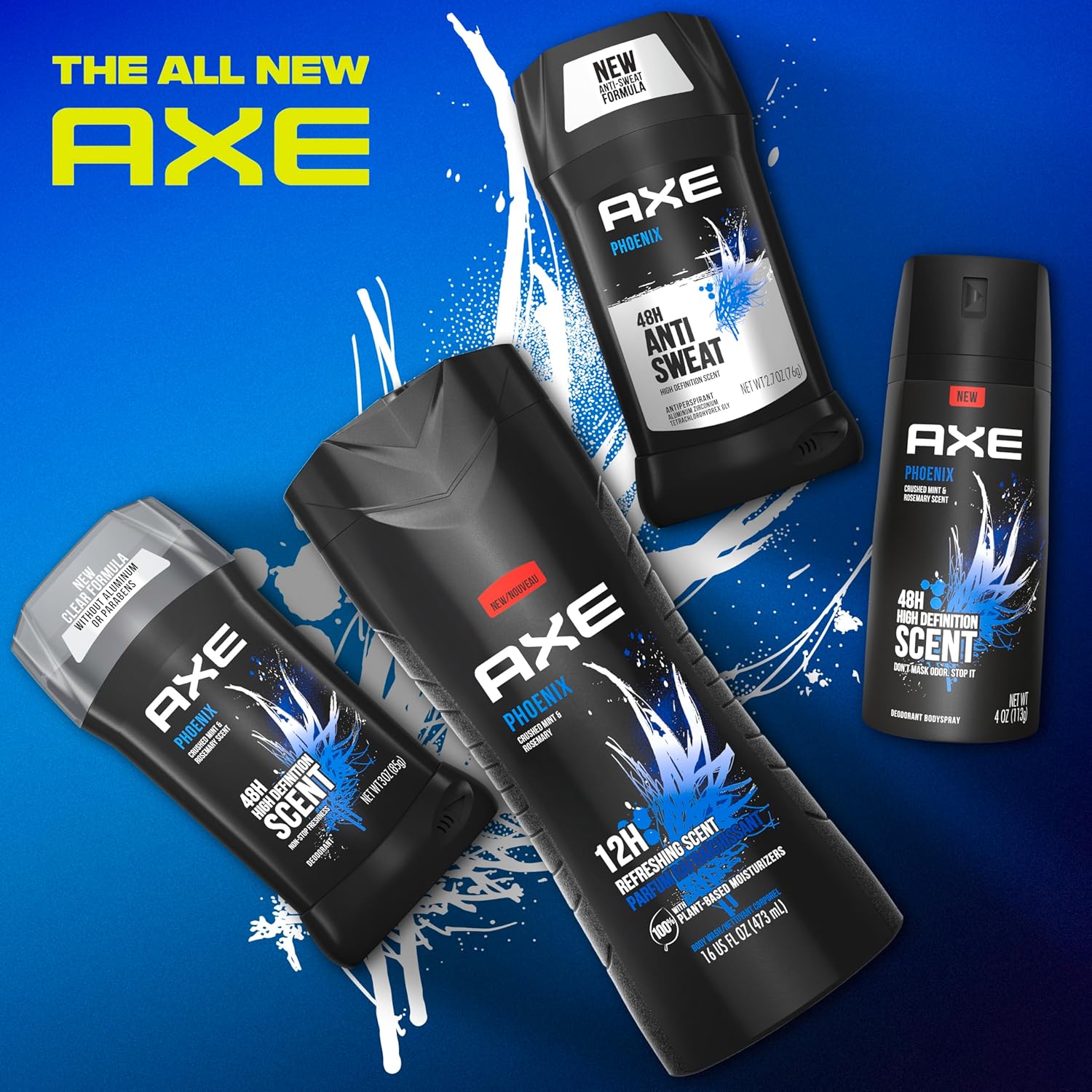 AXE Dual Action Deodorant Stick For Long Lasting Odor Protection, Phoenix Crushed Mint & Rosemary Men's Deo, Aluminum Free 3oz Twin Pack - Image 9