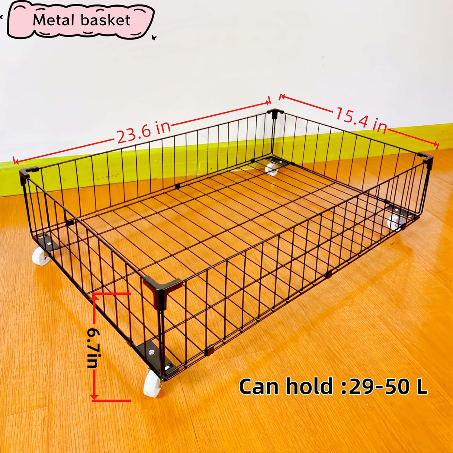 4 Pack Larger Under Bed Storage With Wheels,Rolling Under Bed Drawer,Under Bed Shoes Storage,Open Design, Large capacity,Suitable For Various Storage - Image 2