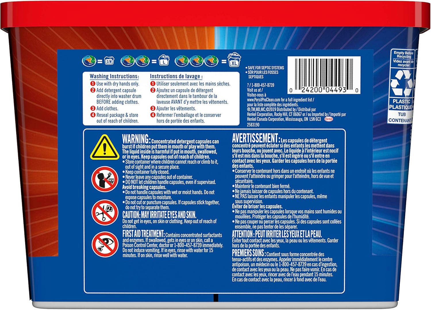 Persil ProClean Discs Laundry Detergent Pacs, Oxi, High Efficiency (HE) Compatible, Laundry Soap, 15 Count - Image 4