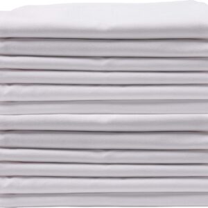 KAF Home Brushed Microfiber Pillow Cases Bulk Pack, Control Allergies and Ensure Sound Sleep, Set of 12 (White, Queen)