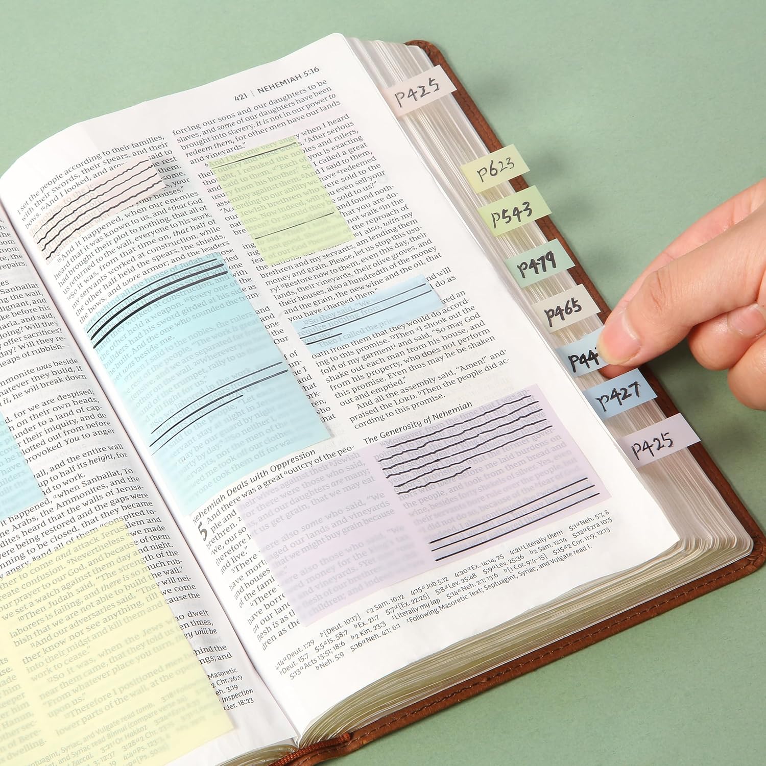Mr. Pen- Transparent Sticky Notes Set, 1650 Sheets, Transparent Sticky Notes Tabs for Bible Study, Office, School, Planning, Journaling & Organization - Image 7
