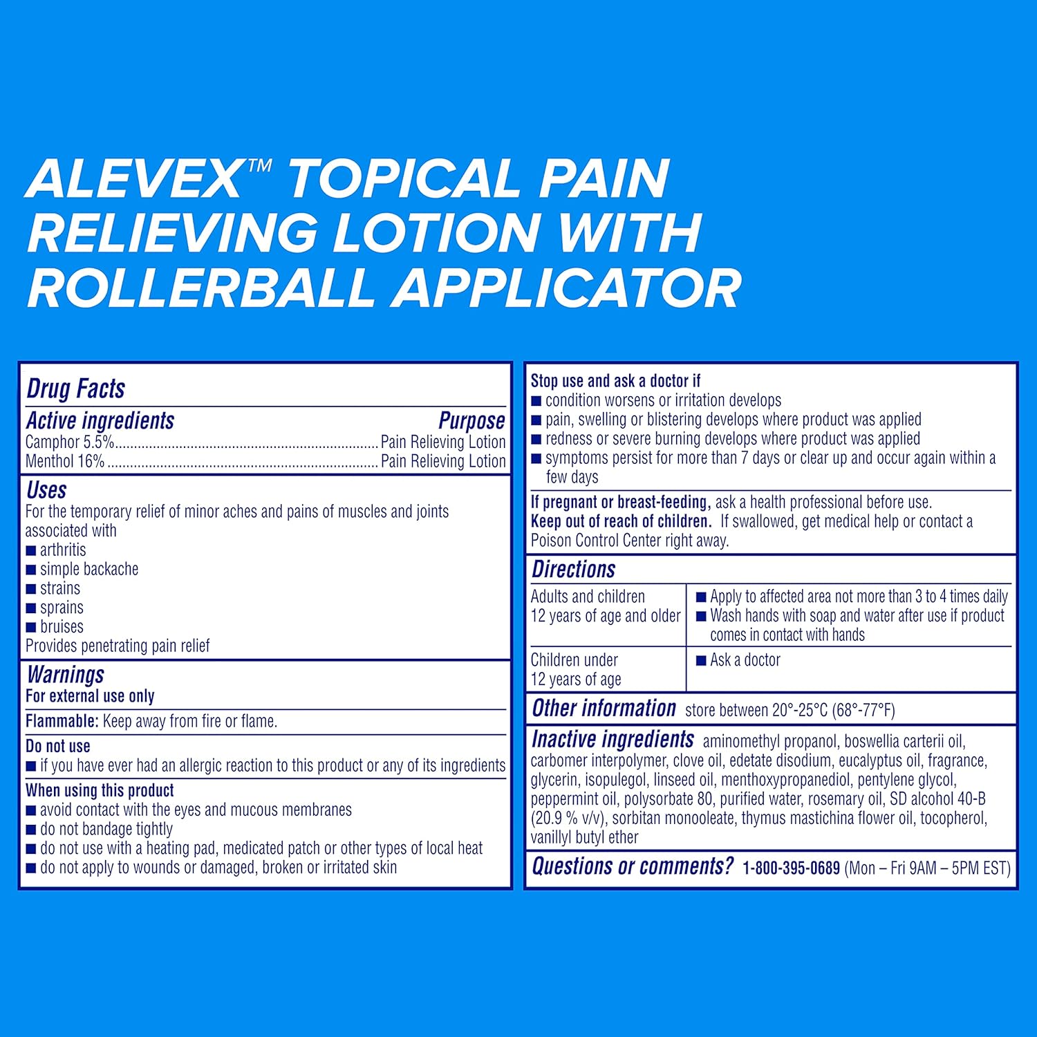 AleveX Topical Pain Relief Lotion with Rollerball Applicator - Long Lasting Arthritis and Muscle Pain Relief, 2.5 oz - Image 10