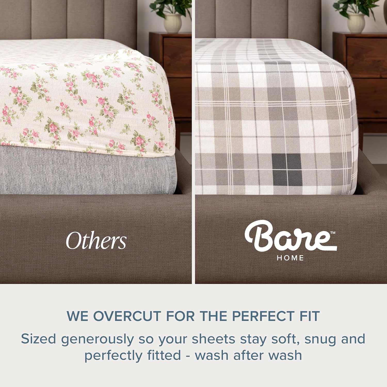 Bare Home Flannel Sheet Set 100% Cotton, Velvety Soft Heavyweight - Double Brushed Flannel - Deep Pocket (Queen, White) - Image 6