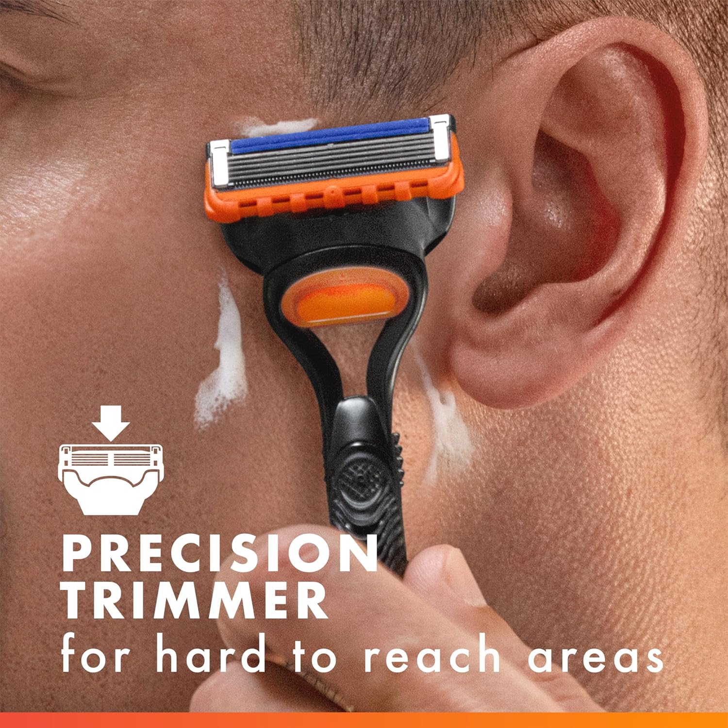 Gillette Fusion5 Razor for Men, 5-Blade, 1 Razor Handle, 3 Blade Refills - Image 9