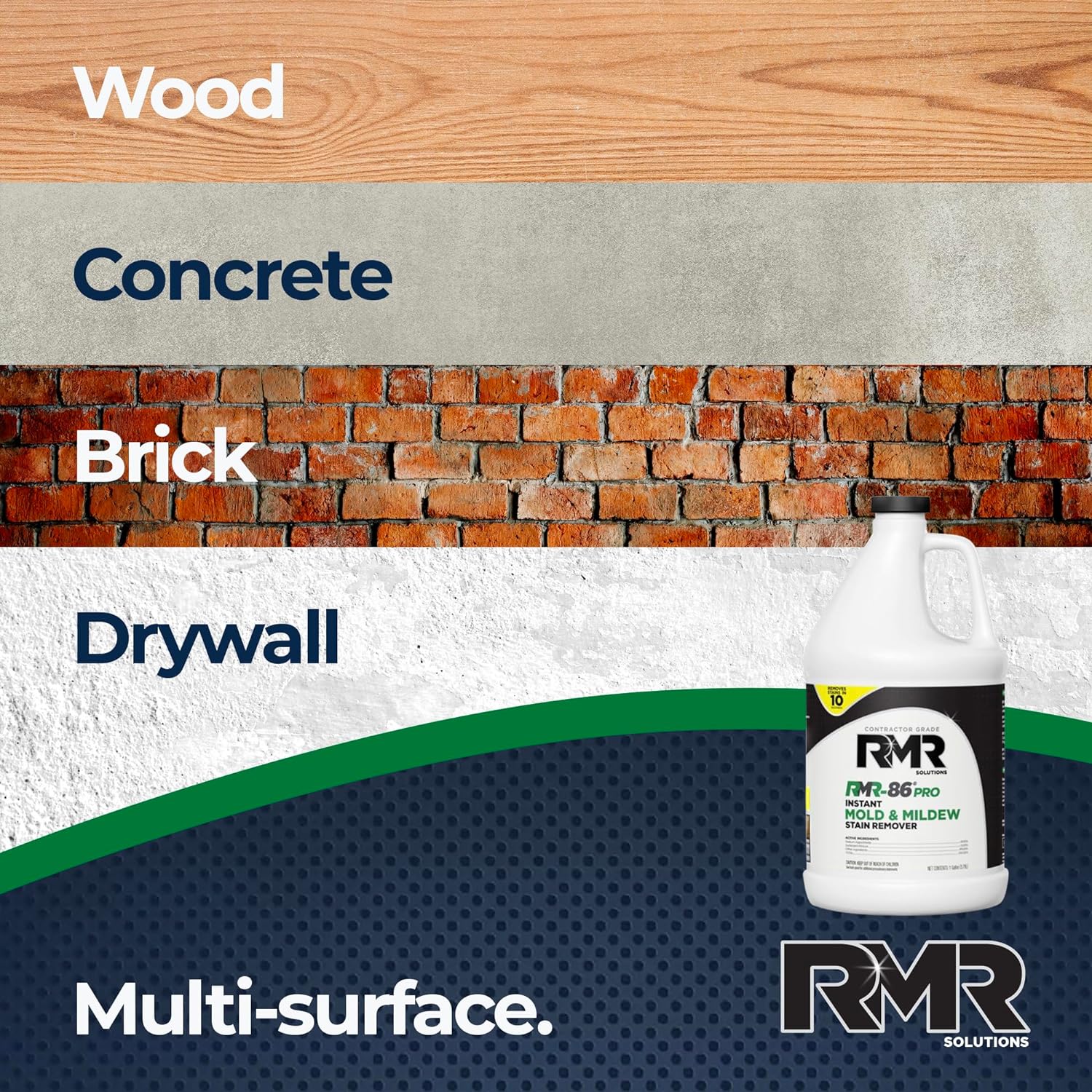 RMR-86 Pro Contractor Grade Mold Stain & Mildew Stain Remover Cleaning Solution, Professional Quality Formula, 1 Gallon - Image 7