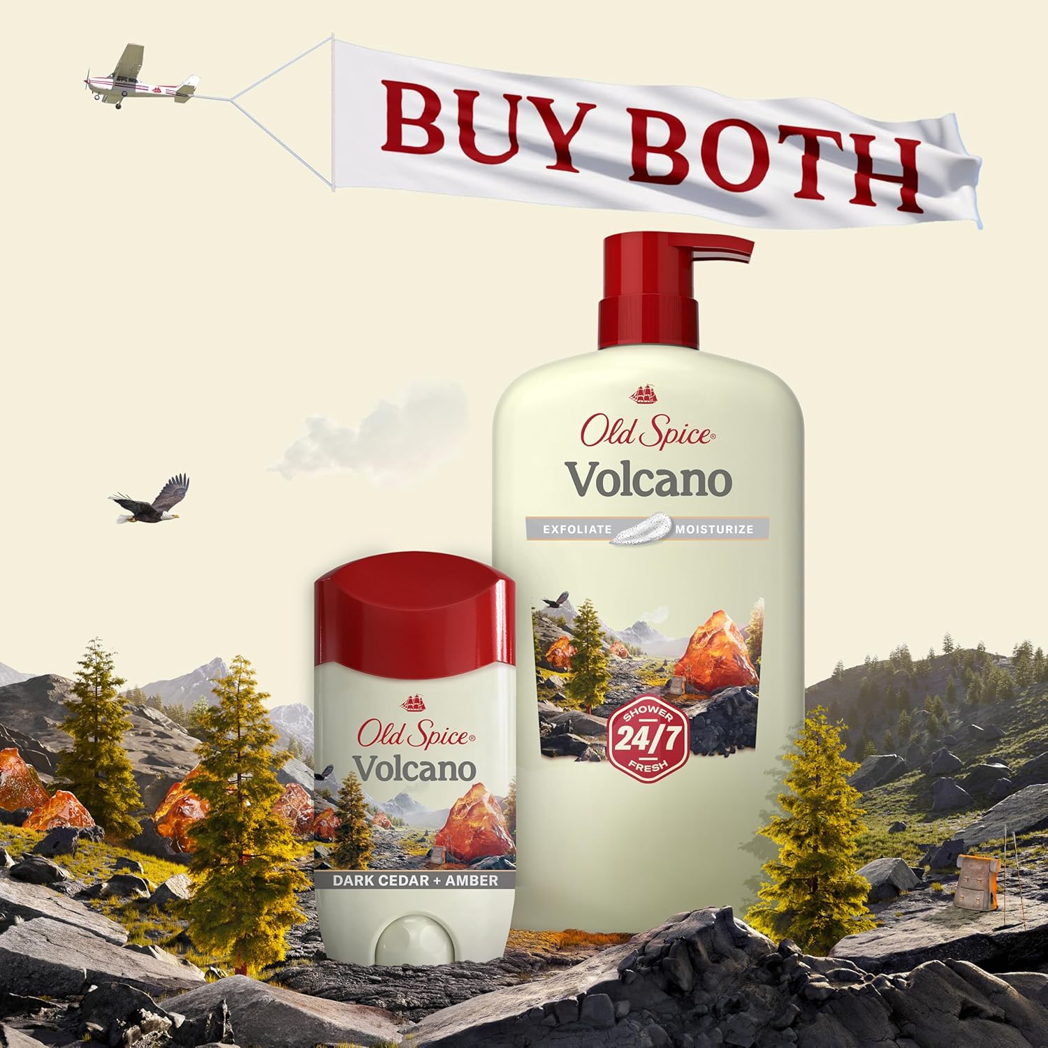 Old Spice Cleansing Body Wash for Men, 24/7 Shower Fresh with Lasting Scent, Exfoliate & Moisture, Gentle on Skin, Vitamin B3, Volcano with Dark Cedar + Amber Scent, 30 oz - Image 9
