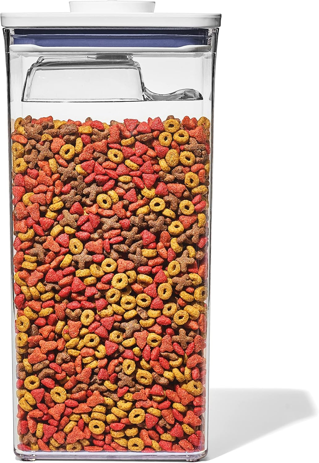 OXO Good Grips Pet POP Container – 6.0 Qt/5.7 L with Half Scoop, Ideal for up to 6.5lbs of Dog Food or 4.5lbs of Cat Food, Airtight Dog and Cat Food Storage Container, BPA Free, Clear - Image 2