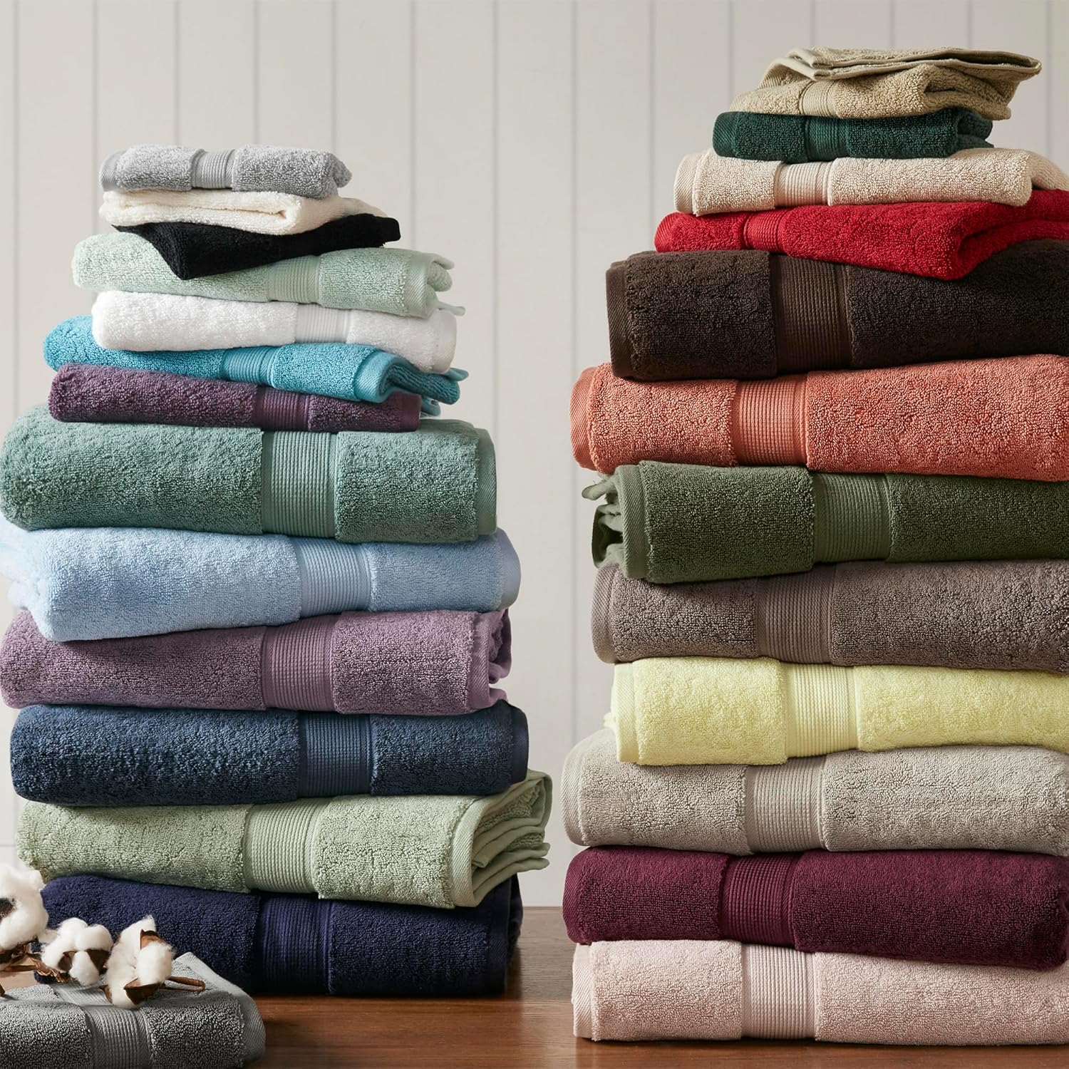 Madison Park 800GSM Bathroom Towel Set of 8 100% Cotton Bath Towel Set for Bathroom Luxurious Highly Absorbent 2 Bath Towels 2 Hand Towels 4 Washcloths Quick Dry Spa Quality Light Blue - Image 7
