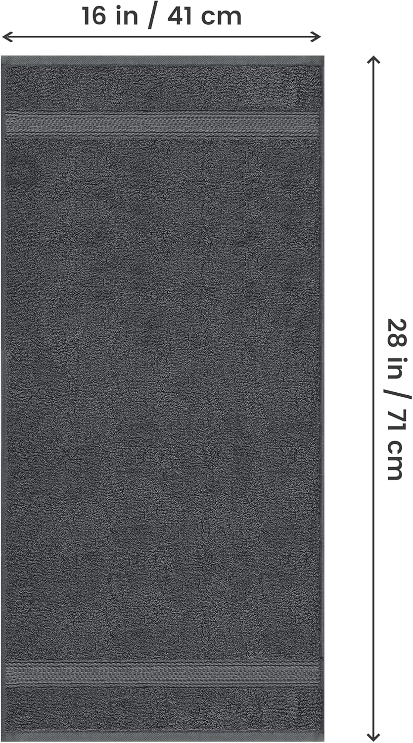 Utopia Towels 6 Pack Premium Hand Towels Set, 16 by 28 inches, 100% Ring Spun Cotton, Ultra Soft and Highly Absorbent 600GSM Towels for Bathroom, Gym, Shower, Hotel, and Spa, Grey - Image 2