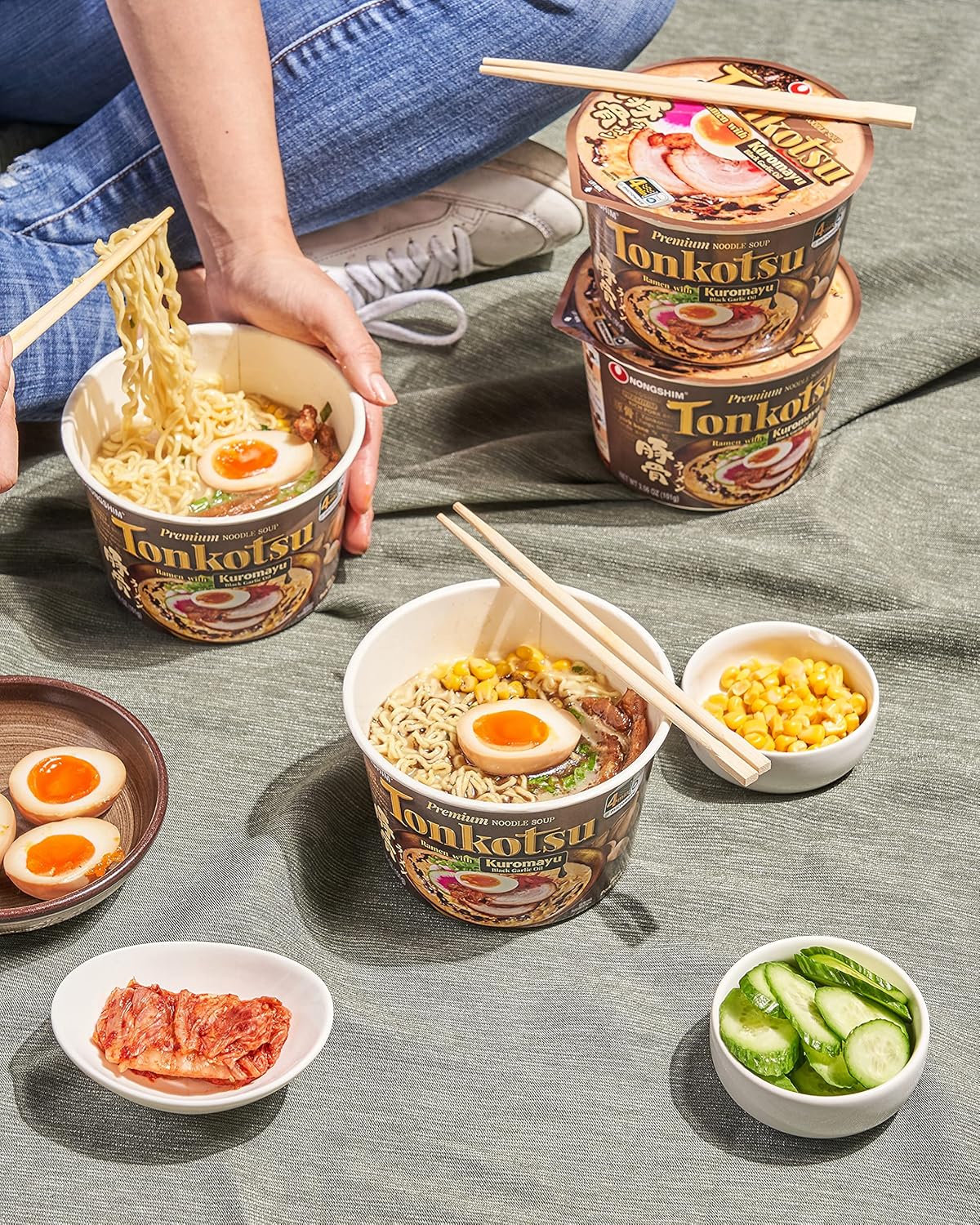 Nongshim Tonkotsu Ramen with Kuromayu Noodle Big Bowl, 3.56 Ounce (Pack Of 6) - Image 7
