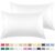 Warmstar Cotton Pillow Cases Standard Size Set of 2, 600 Thread Count Pillowcases 20×26 Inches, Soft Long Staple Cotton Pillowcases Breathable with Envelope Closure,White