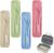4PCS Reusable Plastic Utensils with Case, UOIXPUHUO Travel Utensils Camping Utensil with Case, Portable Knife Fork Spoons Tableware BPA Free Lunch Cutlery for Picnic Work