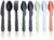 Evanda Travel Utensils Set for 6, Reusable Plastic Knife Fork Spoon Snapped Together for Easy Portability and Save Space, Silverware Cutlery Utensils Set for Work, Camping, Picnic, Gadgets, Lunch Box