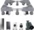 EclatBain Mini Fridge Stand With 4 Locking Wheels And 6 Strong Feet Universal Washer and Dryer Pedestals 16.5″-26.7″ Adjustable Appliance for Fridge Stand,Washing Machine Stand,Laundry Pedestal (GRAY)