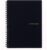 Maruman Mnemosyne Lined Notebook- A5, 8.27″ x 6.34″, 80 Sheets / 160 Pages, 7mm College Ruled Journal, Perforated Pages & Wire-Bound to Lay Flat, Black, Made in Japan