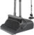 Broom and Dustpan Set for Home, Office, Indoor&Outdoor Sweeping, Stand Up Broom and Dustpan (Black&Gray)