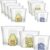 Reusable Storage Bag, 8 Pack 100% Silicone Food Storage Bags Stand Up Silicone Zip Lock Bags for Food Container, Freezer Microwave Oven Dishwasher Safe, 4 Medium 2 Small 2 Extra Small, Translucent