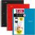 Five Star Spiral Notebook + Study App, 3 Pack, 3 Subject, Wide Ruled Paper, 8″ x 10-1/2″, Tidewater Blue, Fire Red, Black (930081)