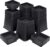 ANNKUT Bed Risers 6 inch Heavy Duty,Elevation in Heights 3，4，5，6 Inch，Adjustable Furniture Risers for Chair Table and Desk Legs Lifting (4 Pack,Black)