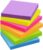 Winner Aura 3×3 Inch Bright Colors Self-Stick Sticky Notes, 6 Pack, 100 Sheets per Pad, Total 600 Sheets