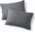 Bedsure Pillow Cases Queen Set of 2 – Dark Grey Double Brushed Microfiber Pillowcases 2 Pack, Super Soft Cooling Pillow Case Covers with Envelope Closure for Kids, Wrinkle, Fade Resistant, 20”x30“