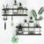 KINCMAX Premium Shower Caddy, 2-Pack Adhesive Shower Organizer, No Drill Bathroom Shelves, Rustproof Stainless Steel Shower Shelves for Inside, Shampoo Holder, Storage Rack, Matte Black