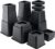 BTSD-home Adjustable Bed Risers Elevation in Heights 3,4,5,6,7,8,9 to 10 Inch Heavy Duty Furniture Risers for Couch Desk Chair and Sofa Bed Lifts Risers Set of 4 (16 pcs Black)