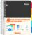 SUNEE 5 Subject Notebook College Ruled – 400 Pages, 9″x11″, 5 Pocket Colored Dividers, 3-Hole Punched Paper, Black