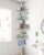 Corner Shower Caddy Tension Pole 4 Tier Adjustable Stainless Steel Shower Shelf for Inside Shower Bathtub Shampoo,Standing Bathroom Organizer Shelves with 39 to 113 inch Height
