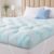 SHOUREN Memory Foam Mattress Topper King 4-5 Inch, 2100 GSM Pillow Top, Blue Bamboo-Viscose Cover, Plush Gel Memory Foam & 3D Fiber Fill, Elastic Straps, Machine Washable, 80×78