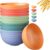 Quatish 10 PCS Unbreakable Cereal Bowls,Dishwasher & Microwave Safe Wheat Straw Bowls, Easy-to-Clean Lightweight Desserts & Soup Bowl, Portable for Picnics ，Snack Plastic Bowls Set，Multi-Color