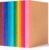 30 Pack Lined Notebook Journals Bulk, A5 College Ruled Composition Notebook, 8.3”x 5.5”,Kraft Cover with Rainbow Spines, 15 Colors 60 Pages for School Office Travel