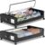 Molutsody Under Bed Storage with Wheels, 2-Pack Underbed Storage Containers with Clear Lids, Under Bed Shoe Storage Organizer, Rolling Under the Bed Storage Bins for Clothes Shoes Blankets (Black)