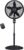 Lasko Oscillating Cyclone Pedestal Fan, Adjustable Height, Timer, Remote Control, 3 Speeds, for Bedroom, Living Room, Home Office, 18″, Black, 1843