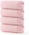 REDKISS 4 Pack Pink Microfiber Bath Towels – Extra Large Waffle Towels Set for Bathroom, Super Absorbent Towel Set of 4 Lagre, Quick Dry Bathroom Towel for Spa, Gym,Travel, Lint Free, Ultra Soft