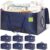 Heavy Duty Moving Bags Extra Large, Premium Storage Bags with Durable Zippers, Reinforced Handles, Moving Supplies for Clothes, Bedding, College Dorm Essentials, 8 Pack Blue