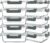 KOMUEE 10 Packs 30 oz Glass Meal Prep Containers,Glass Food Storage Containers with Lids,Airtight Lunch Bento Boxes,Microwave,Freezer and Dishwasher,Gray