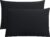 FLXXIE Pillow Cases Queen, Soft Microfiber Pillow Covers with Envelope Closure, Wrinkle Resistant Pillowcases, 2 Piece Set, 20×30, Black