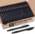 Pens Bulk, 60 Pack Black Gripped Slimster Ballpoint Pens Black Ink 1.0mm Medium Point Smooth Writing, Click Pens with Comfort Grip for Teachers, Students, Servers, School & Office Use