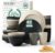 Homienly Kitchen Wheat Straw Dinnerware Set 40 PCS – Dinner Plates, Cereal Bowls, Wheat Straw Cups Set, Microwave and Dishwasher Safe Dishes Set, Unbreakable Dish Set for Party, Outdoor(Grey Stone)
