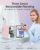 CUTIEWORLD Skincare Fridge – 4L Makeup Fridge for Refrigerating Makeup, Skincare and Food, Mini Fridge for Bedroom, Office and Car, Cooler and Warmer, Beverage Cooler, Leather Pink