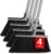 KeFanta 4 Packs Outdoor Broom Heavy Duty with 55″ Long Handle, Commercial Brooms for Sweeping Indoor Courtyard Restaurant Garage Patio Decks Mall Market Kitchen Office Lobby Shop