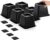 Bed Risers 4 Inch Heavy Duty, 6 Pack Durable Plastic Furniture Lifts, Supports 2200 lbs for Bed, Sofa, Desk, Non-Slip & Stackable Design